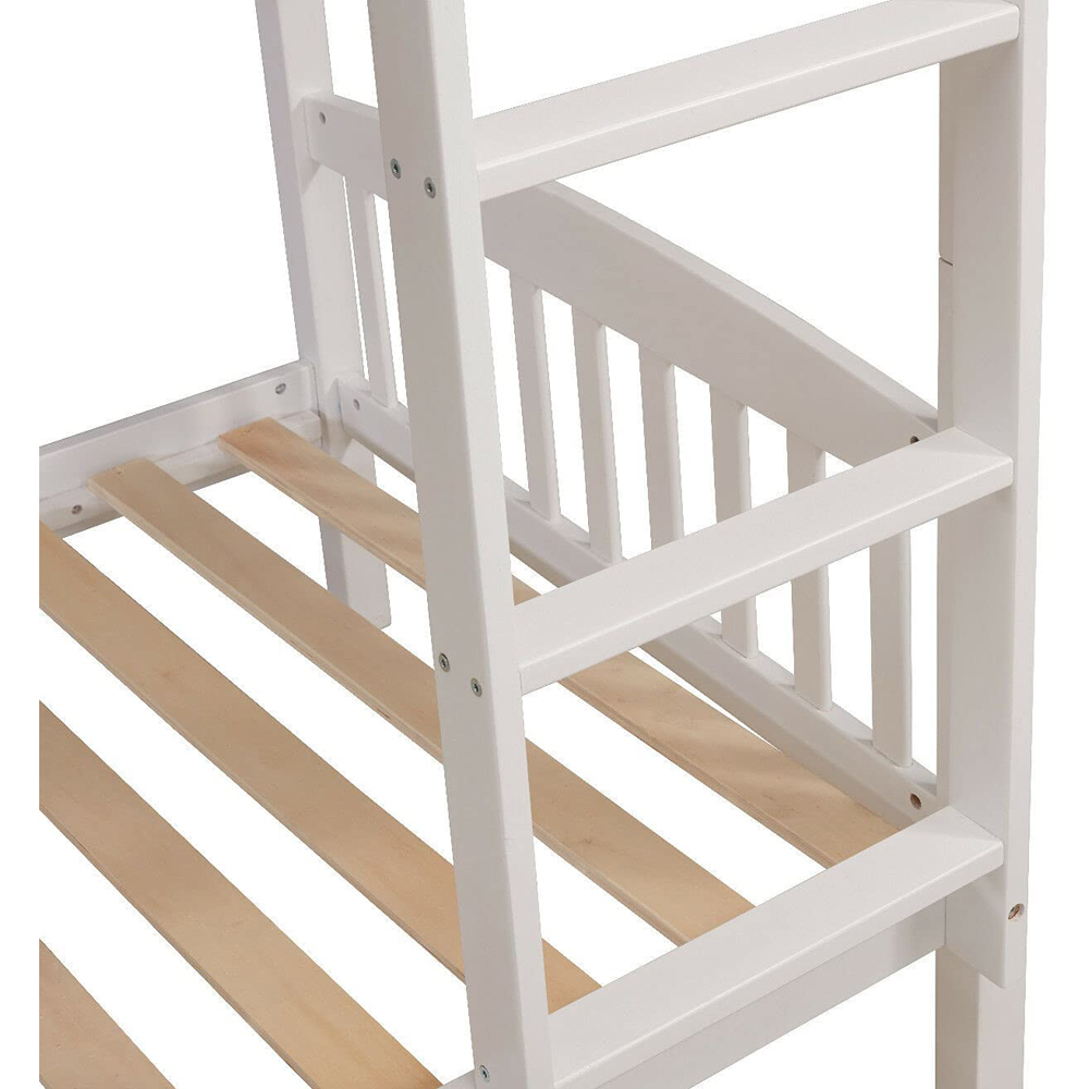 Portland White Wooden Bunk Bed Image 3