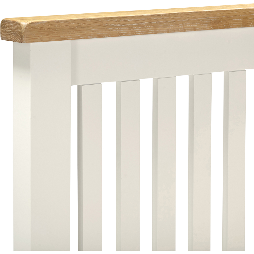 Seconique Windsor Double Ivory and Oak Low End Bed Frame Image 6