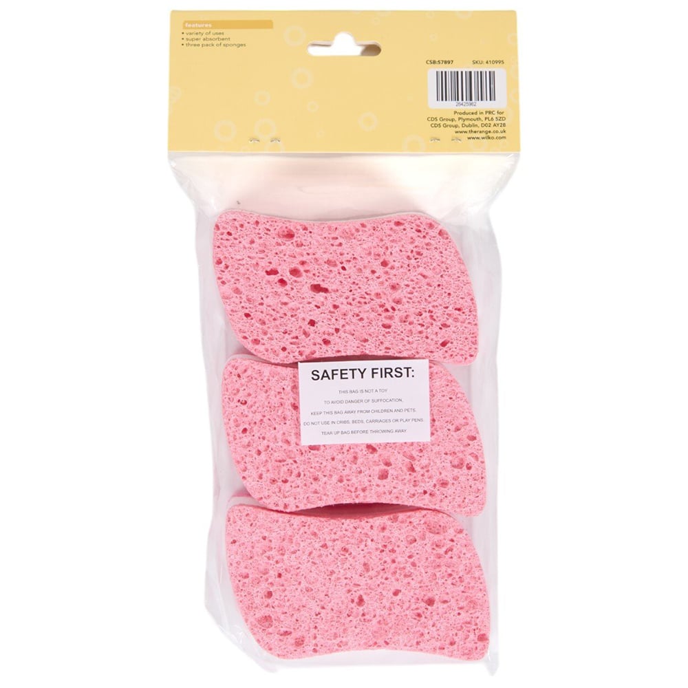 Wilko Pack of 3 Cellulose 3 layer Sponges Image 3