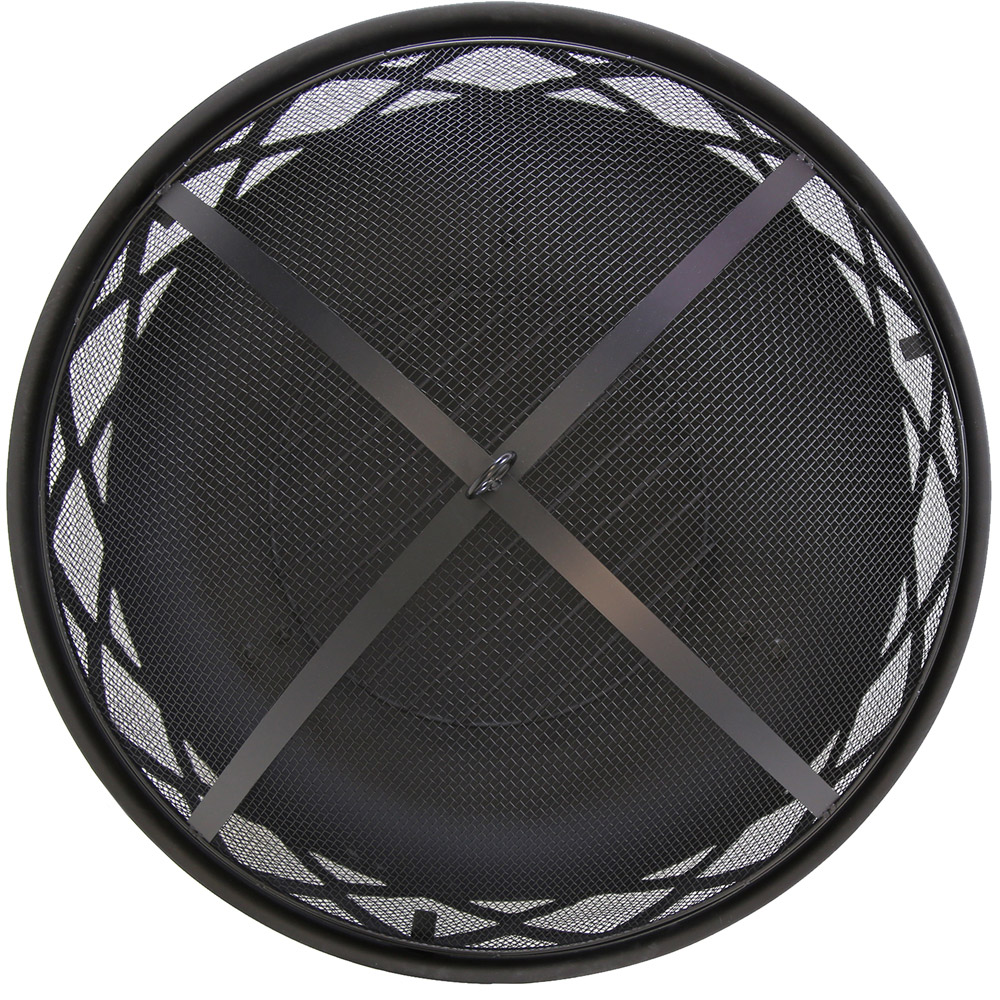 Charles Bentley Round Steel Bowl Fire Pit Black Image 4