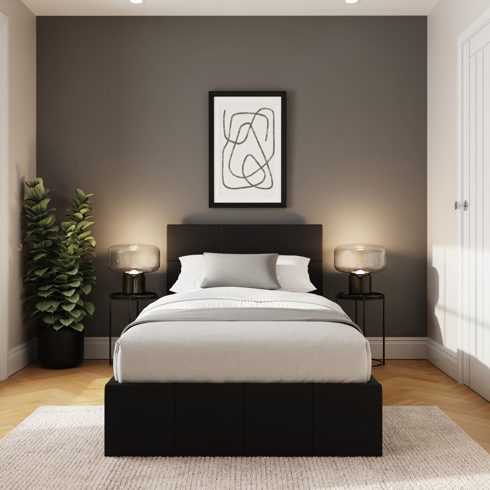 GFW Single Black End Lift Ottoman Bed Image 8