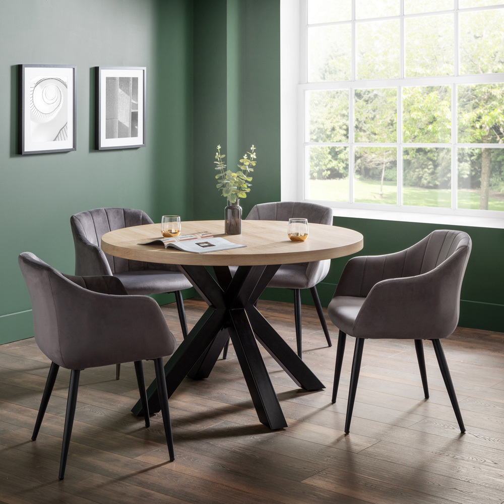Julian Bowen Berwick 4 Seater Round Dining Table Image 6