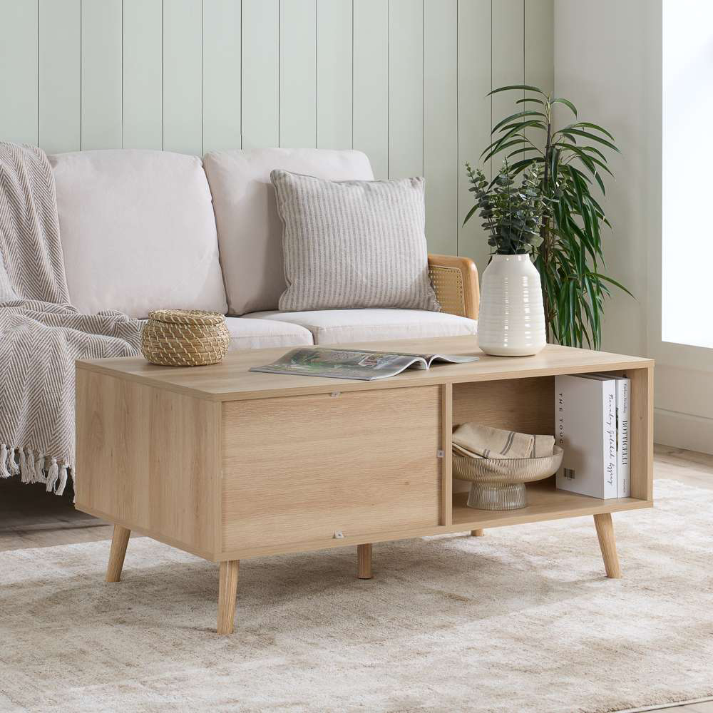 Birlea Herringford Oak Single Drawer Single Shelf Coffee Table Image 8