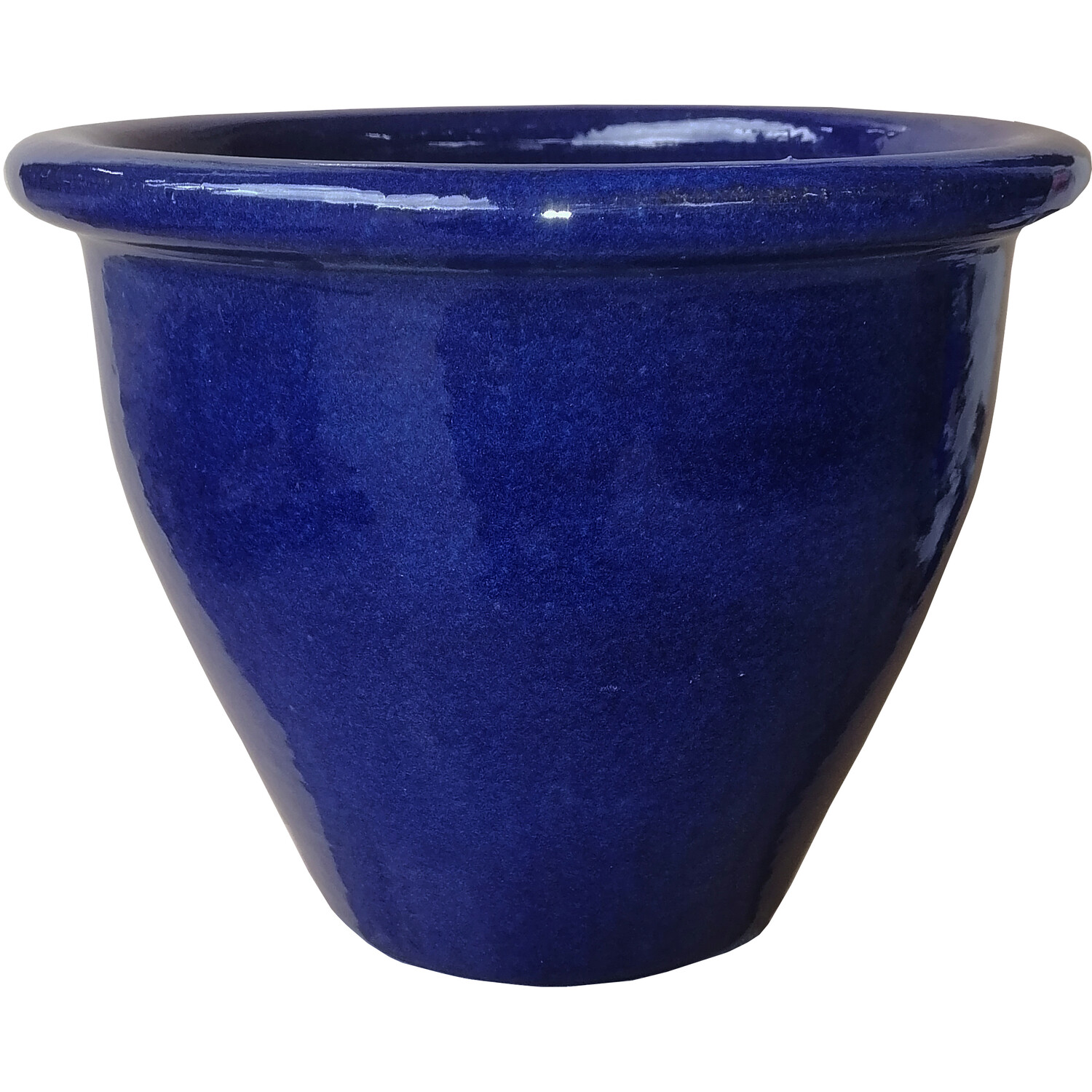 Traditional Glazed Pot Multicolour 24cm Image 1