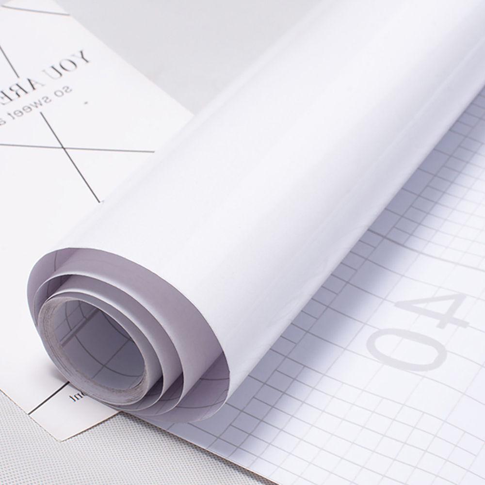 Living and Home Plain White Glossy Self Adhesive Wallpaper Image 4