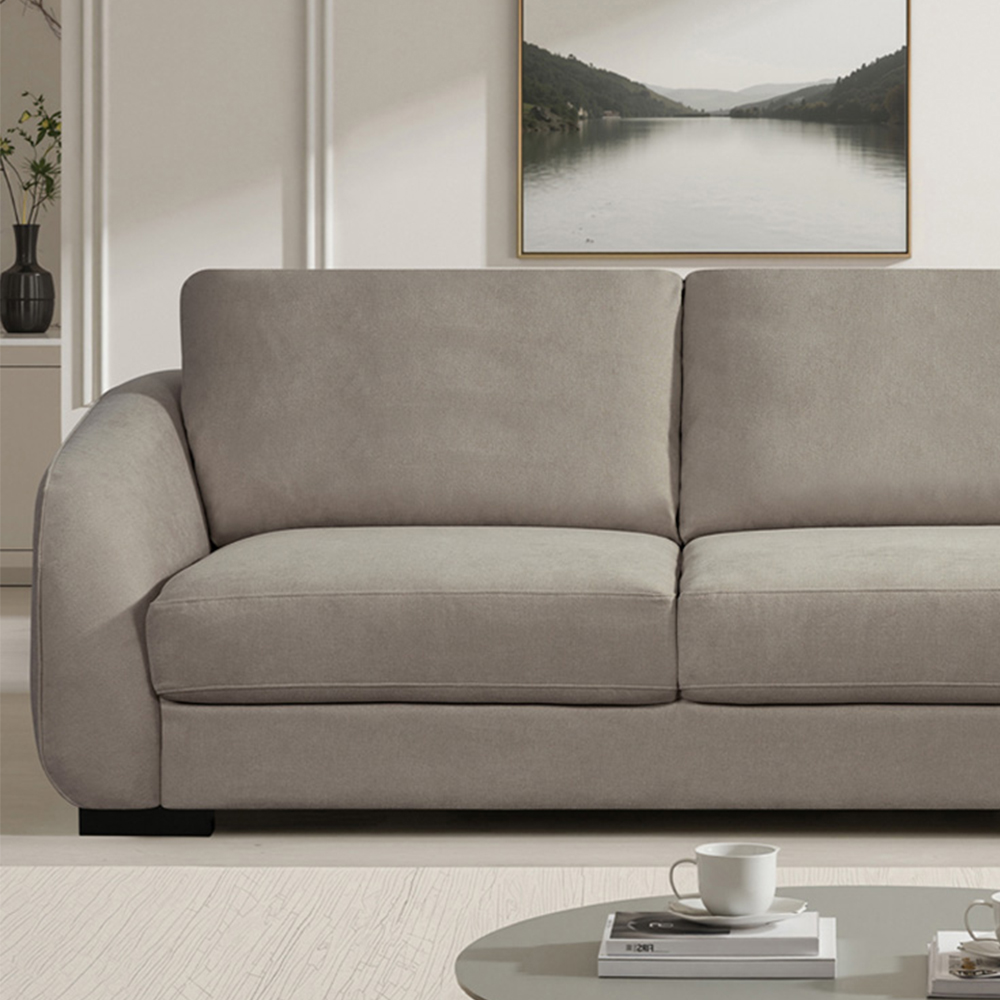 Artemis Home Fairview 3 Seater Brown Fabric Sofa Image 2