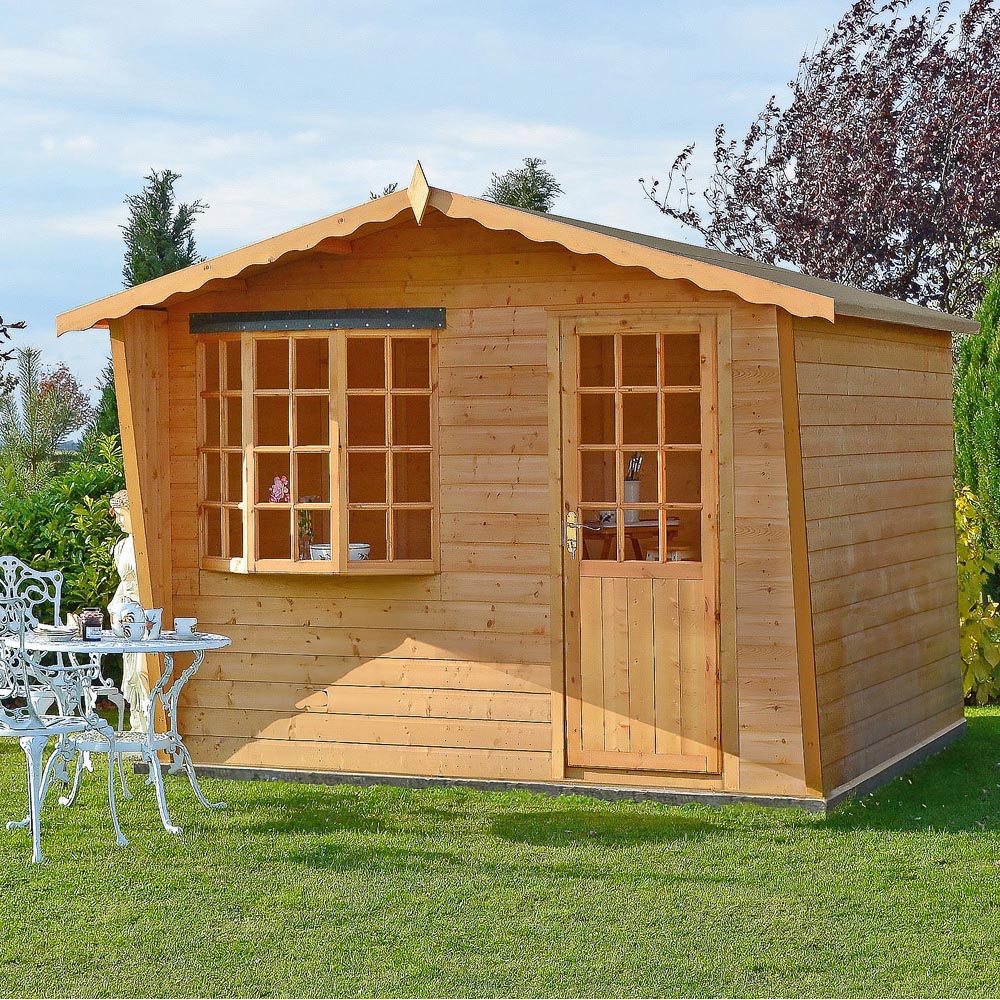 Shire Goodwood 10 x 8ft Shiplap Style C Security Cabin Apex Summerhouse Image 3