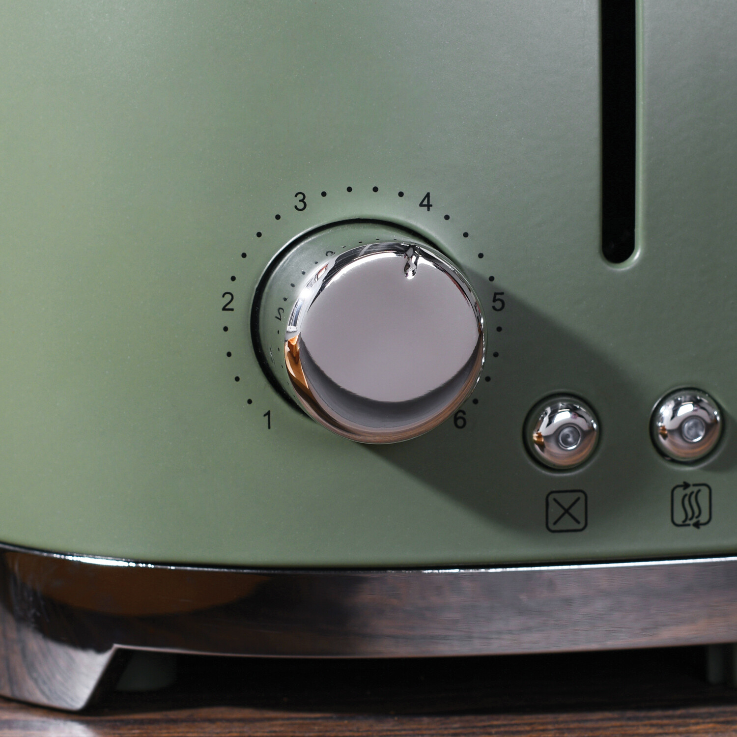 Kitchen Master Olive 4 Slice Stainless Steel Toaster - Green Image 4