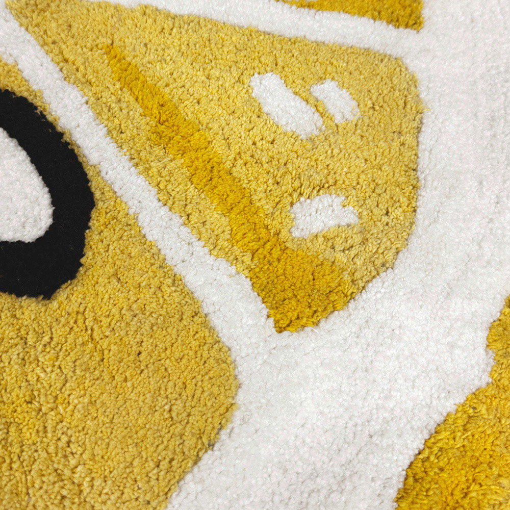 Mooky Mats Half Circle Lemon Slice Non Slip Bath Mat 50 x 80cm Image 3