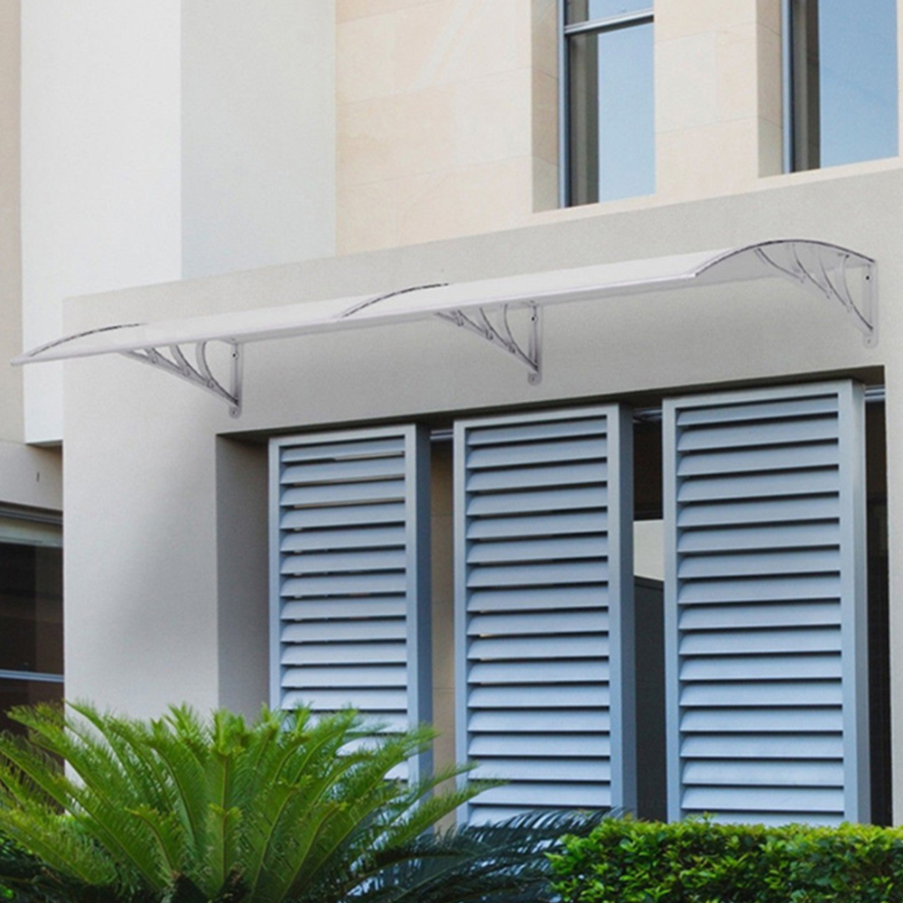 Living and Home White Window and Door Awning Canopy with Brackets 1.9m Image 3