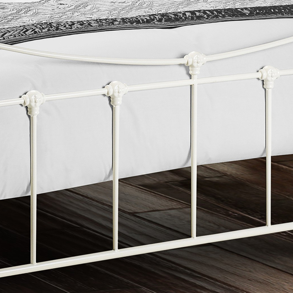 Julian Bowen Rebecca Double Stone White Bed Image 5