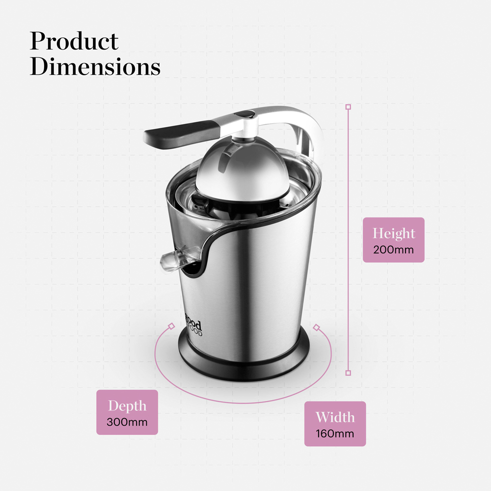Good Food GF12016 Stainless Steel Citrus Juicer Image 9