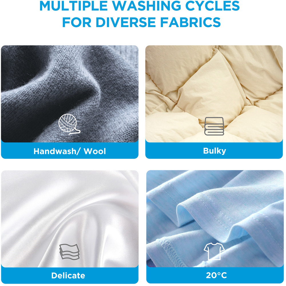 Midea MF110W90BA10/W 9kg White Freestanding Washing Machine Image 8