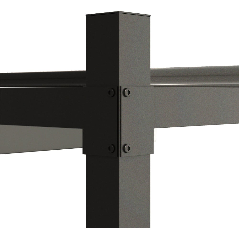 Outsunny 3 x 3m Grey Pergola with Retractable Roof and Metal Column Image 3