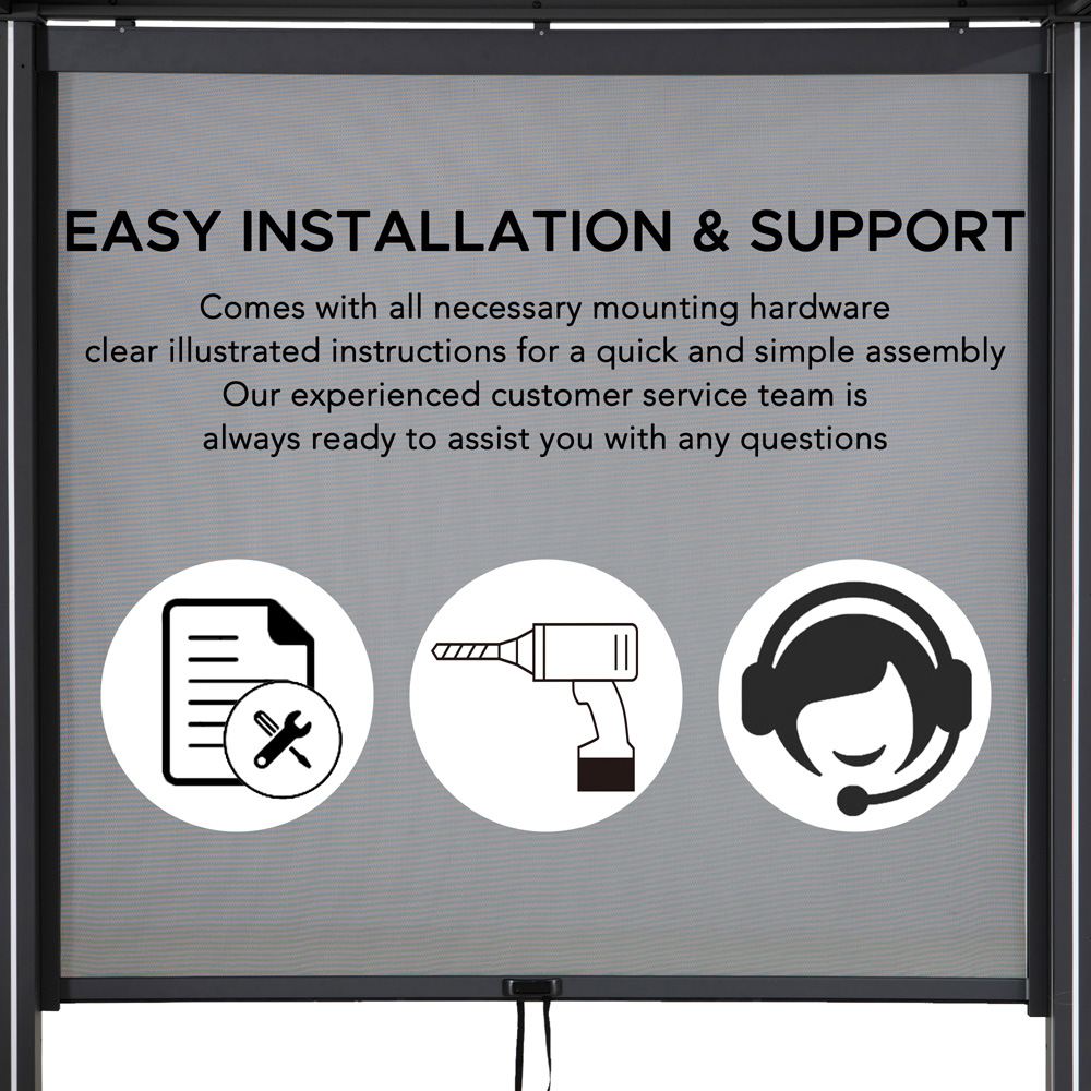 Sunjoy 2 x 3m Multi Gazebo Single Piece Rolling Screen Image 4