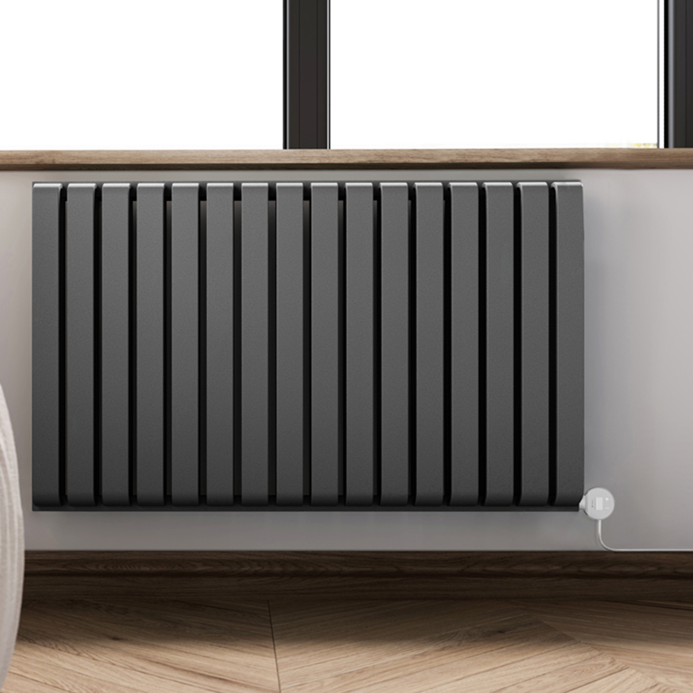 Terma Warp-Room E Wi-Fi Salt n Pepper Electric Radiator 1200W 630 x 1045mm Image 2