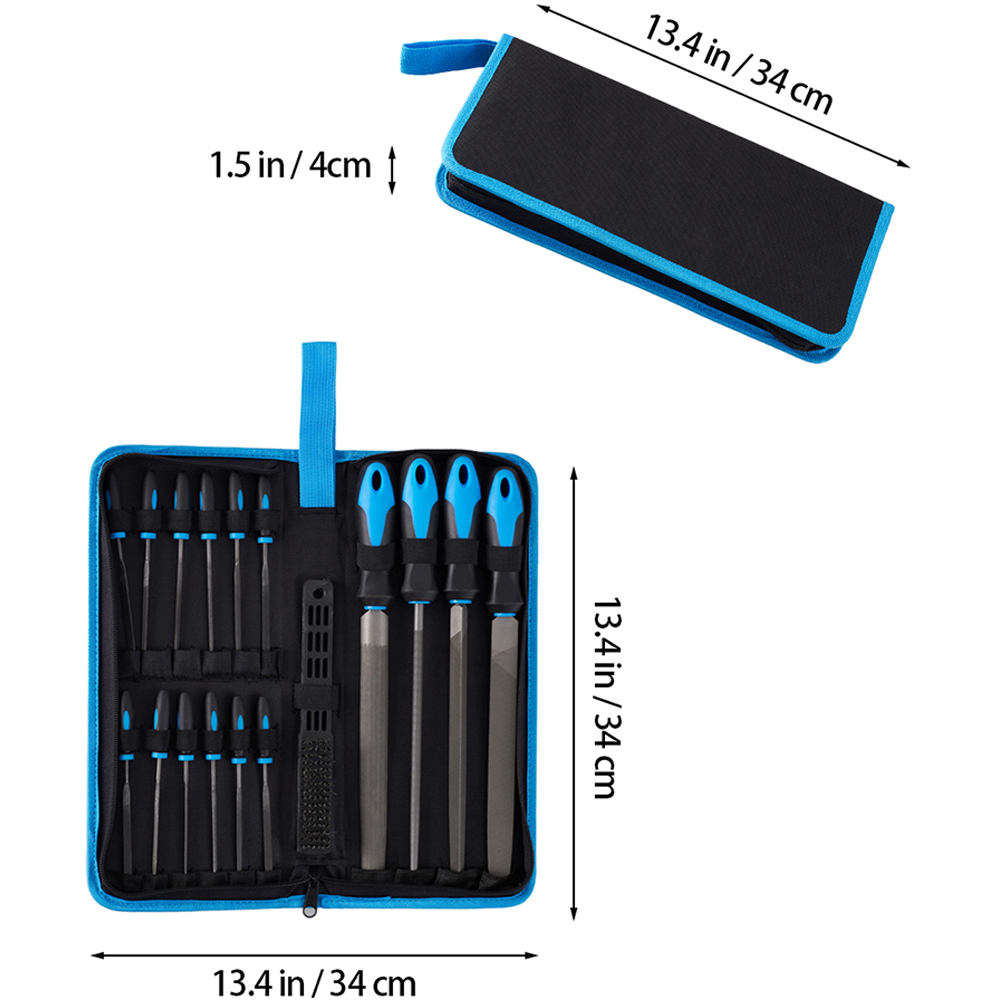 Living and Home Metal File Set for Craftsmanship and DIY 17 Piece Image 8