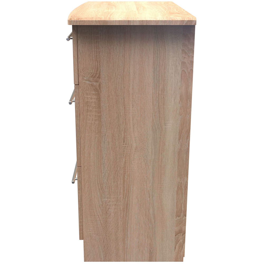Crowndale Sherwood 3 Drawer Bardolino Oak Deep Chest of Drawers Image 3
