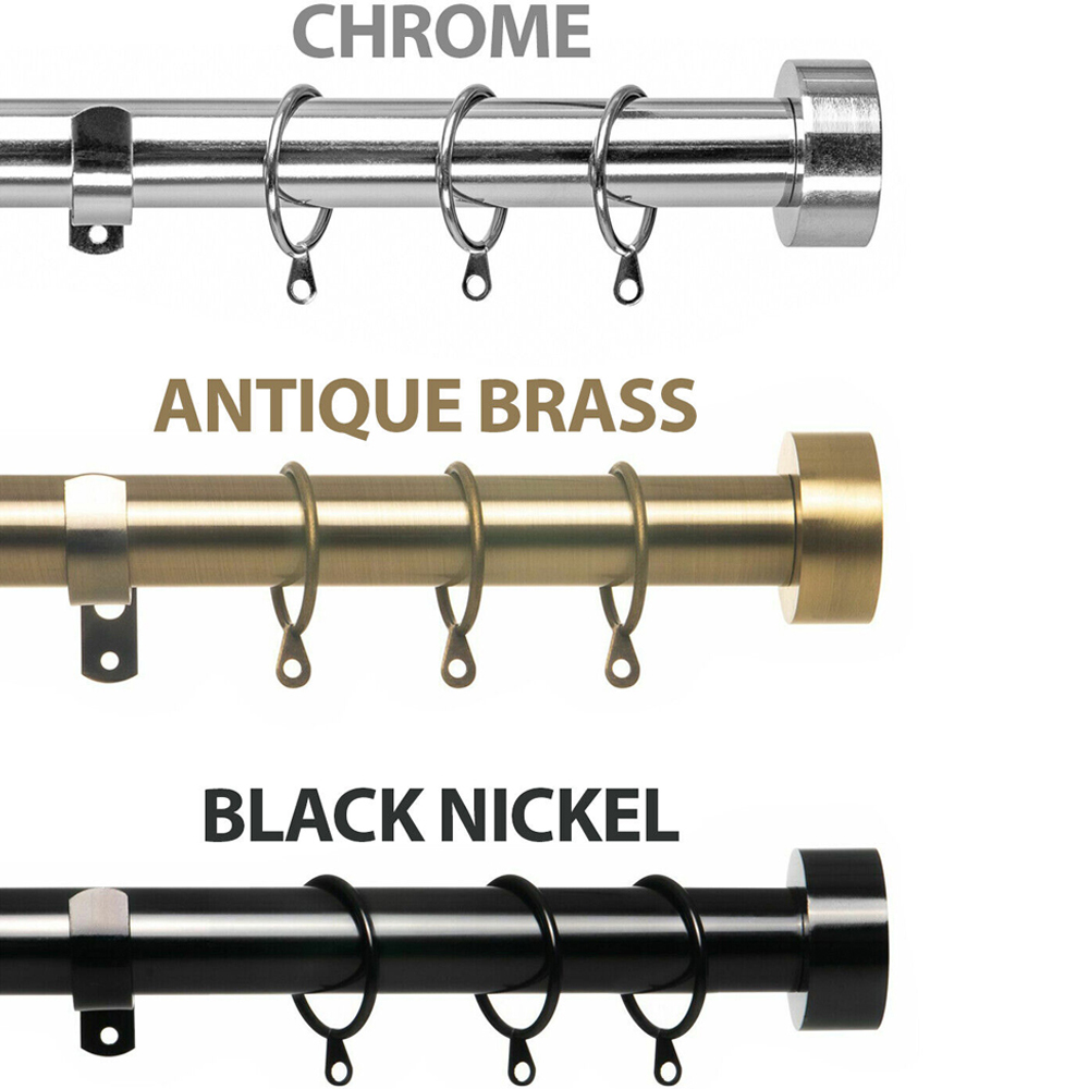 Home Treats 40 to 144cm Extendable Antique Brass Flat Curtain Pole Image 7