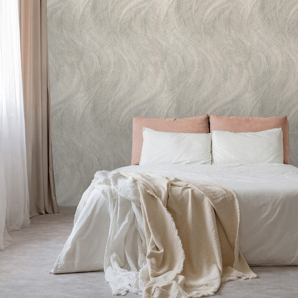 Rasch Wallpaper Opulenza Wave Grey Wallpaper Image 3