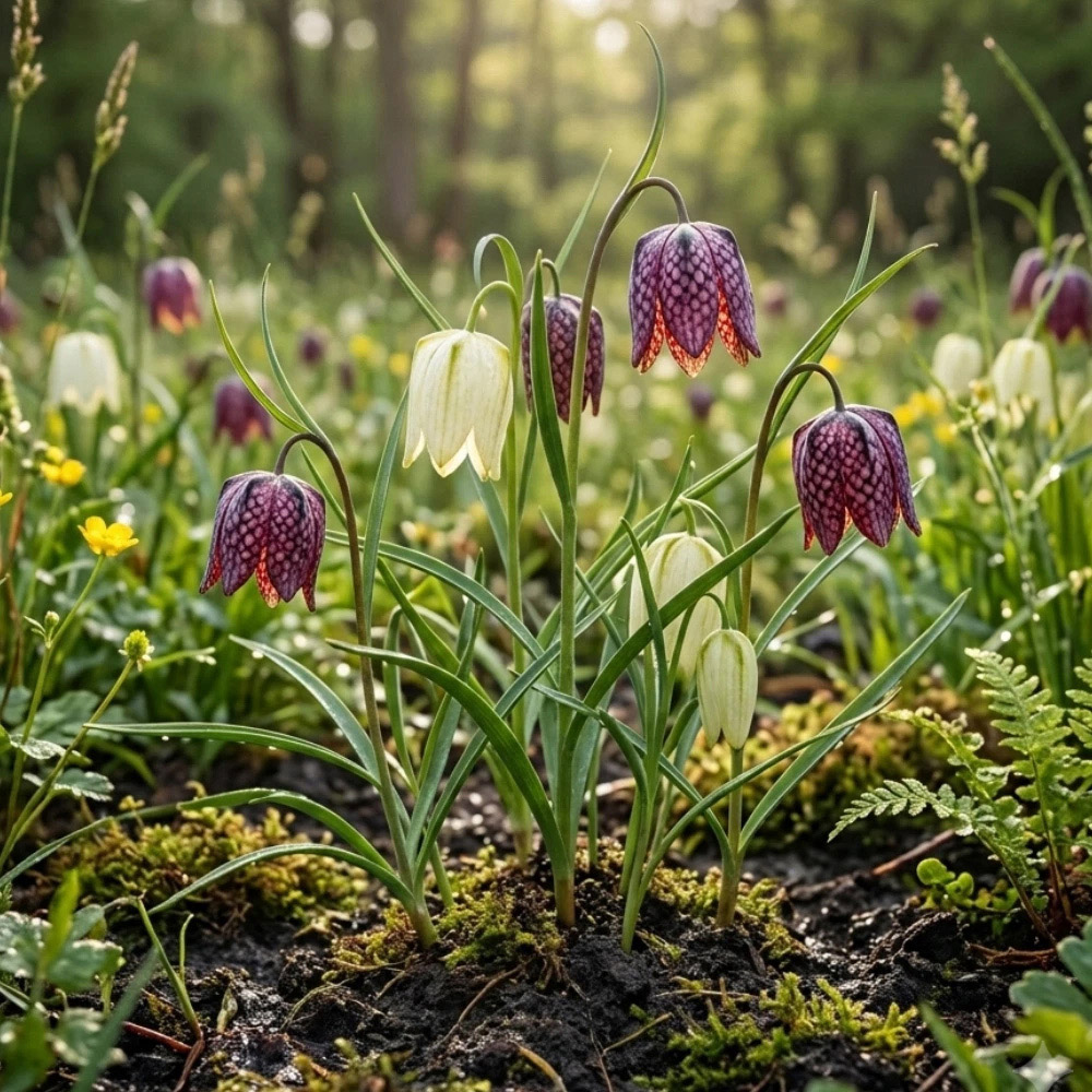 Thompson and Morgan Fritillaria Meleagris Mix Autumn Planting Bulb 80 Pack Image 3