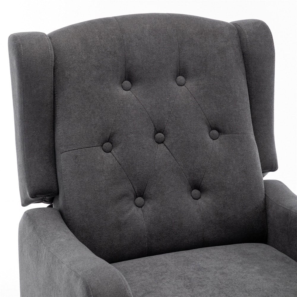 Furniture One Grey Wing Back Pushback Recliner Armchair Image 4