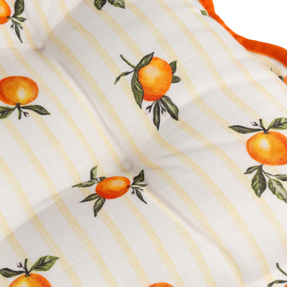 Furn Fruits Yellow Oranges Stripe Seat Pad 40 x 40cm 2 Pack Image 4