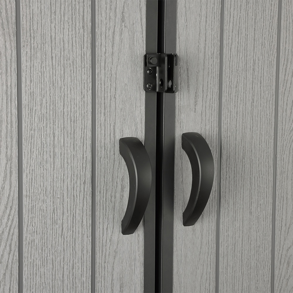 Living and Home 6 x 8ft Grey Apex Garden Tool Shed Image 3