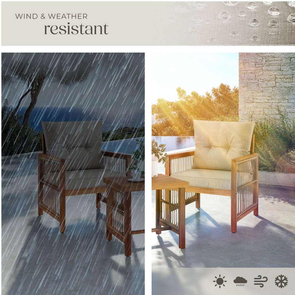 tectake Eivissa 2 Seater Rope Design Garden Furniture Set Image 7