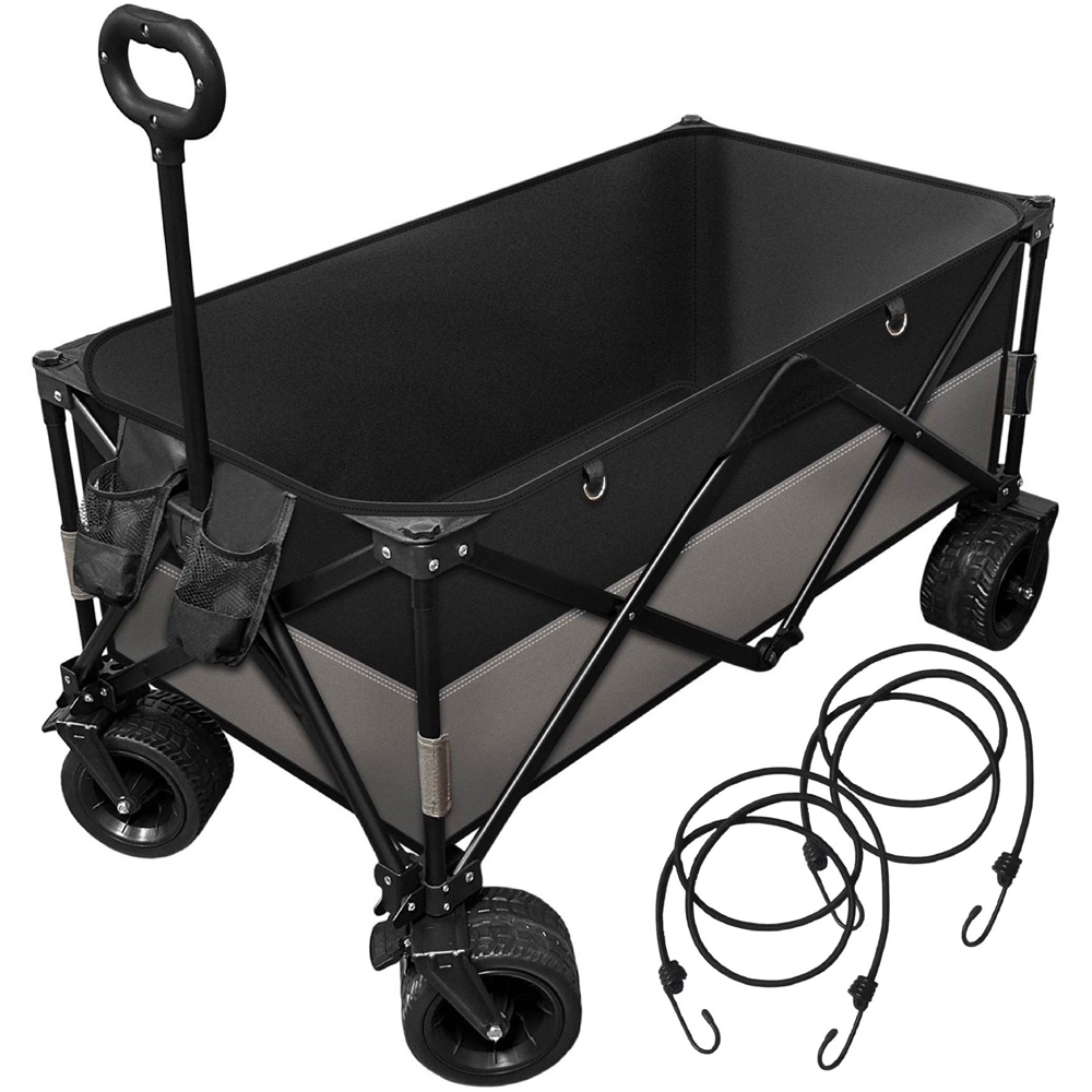 House of Home Black Folding Festival Trolley 220L Image 3