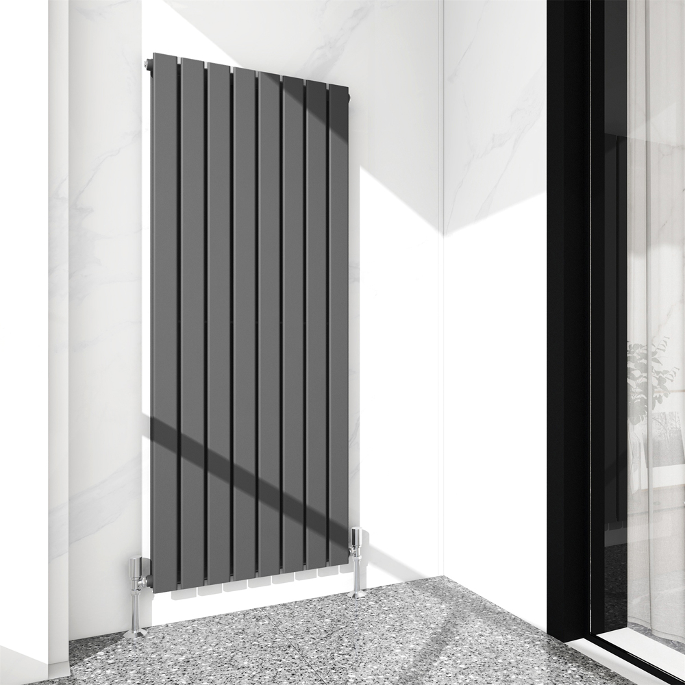 Anthracite 6925 BTU Double Flat Panel Vertical Column Radiator 1600 x 544mm Image 2