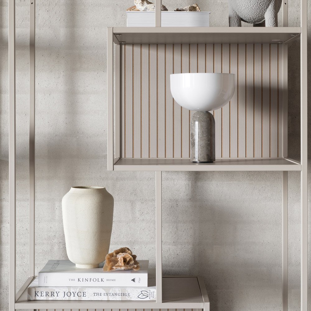 Florence Seaford 5 Shelf Tall Grey Metal Bookcase Image 7