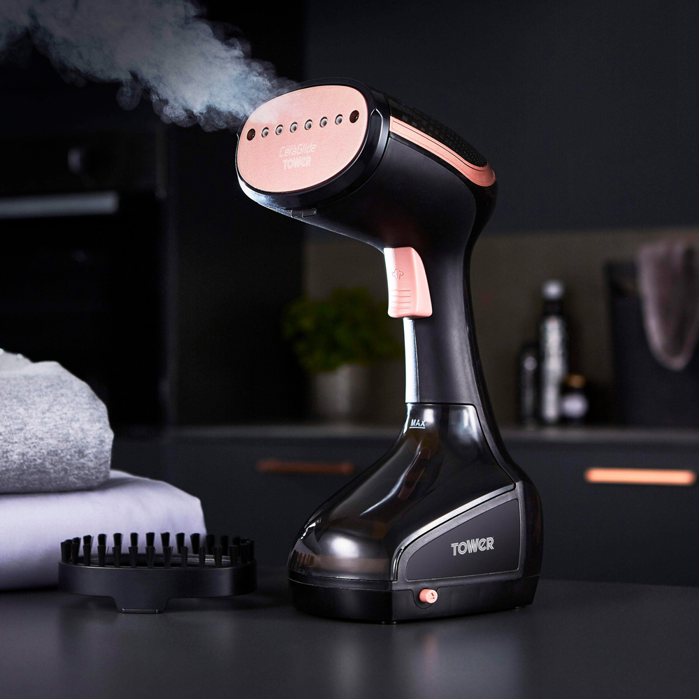 Tower Rose Gold Garment Steamer 1000W Image 2