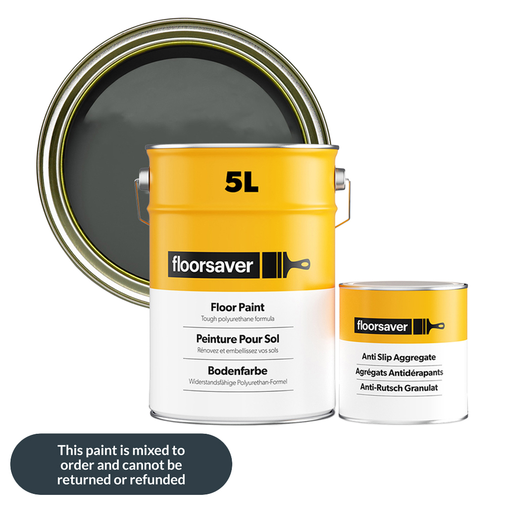 Floorsaver Traffic Grey B Anti-Slip Gloss Floor Paint 5L Image 1