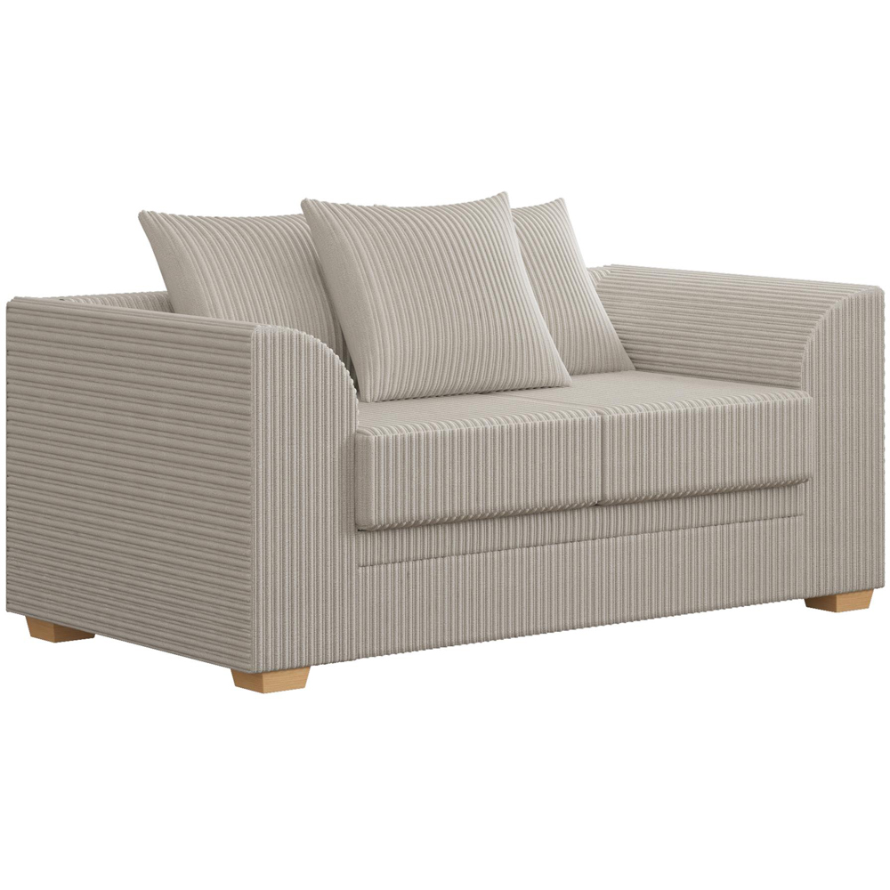 Modo 5 Seater Stone Jumbo Cord Scatter Back Sofa Set Image 3