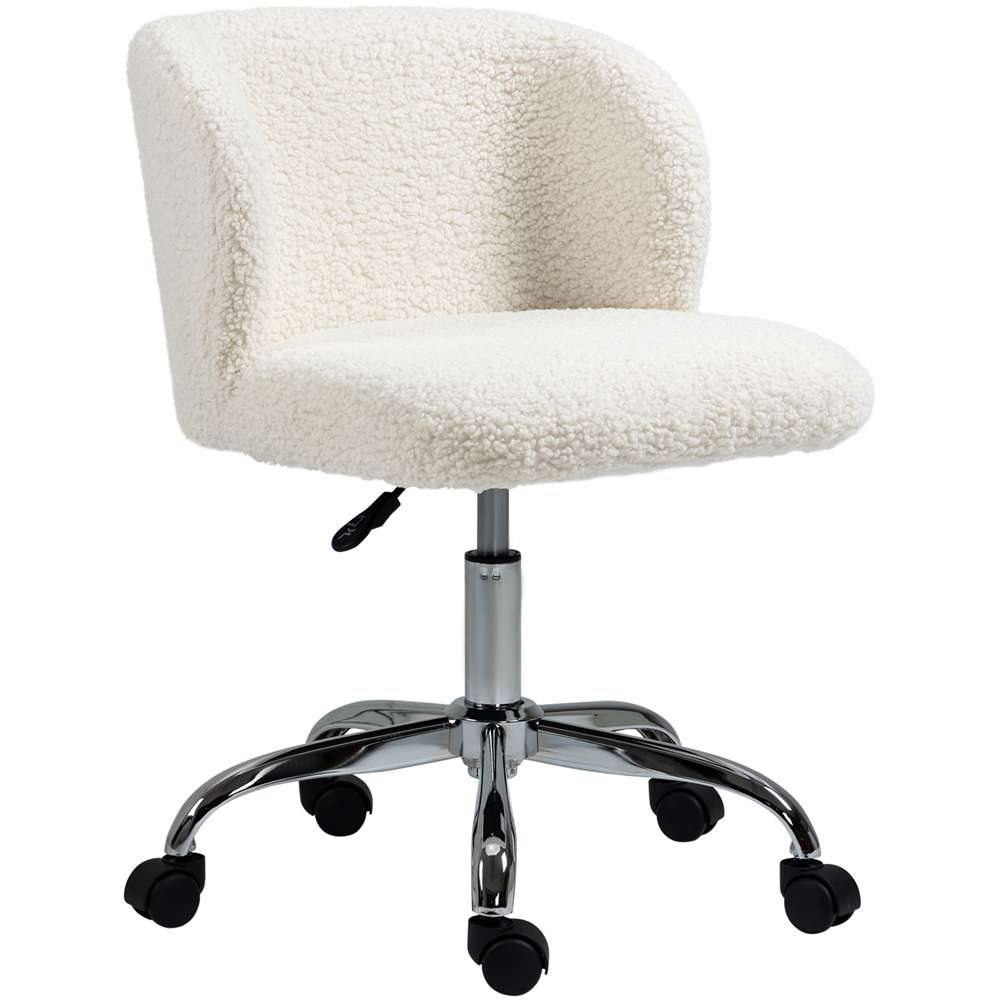 Portland White Swivel Office Chair with Adjustable Height and Wheels Image 2