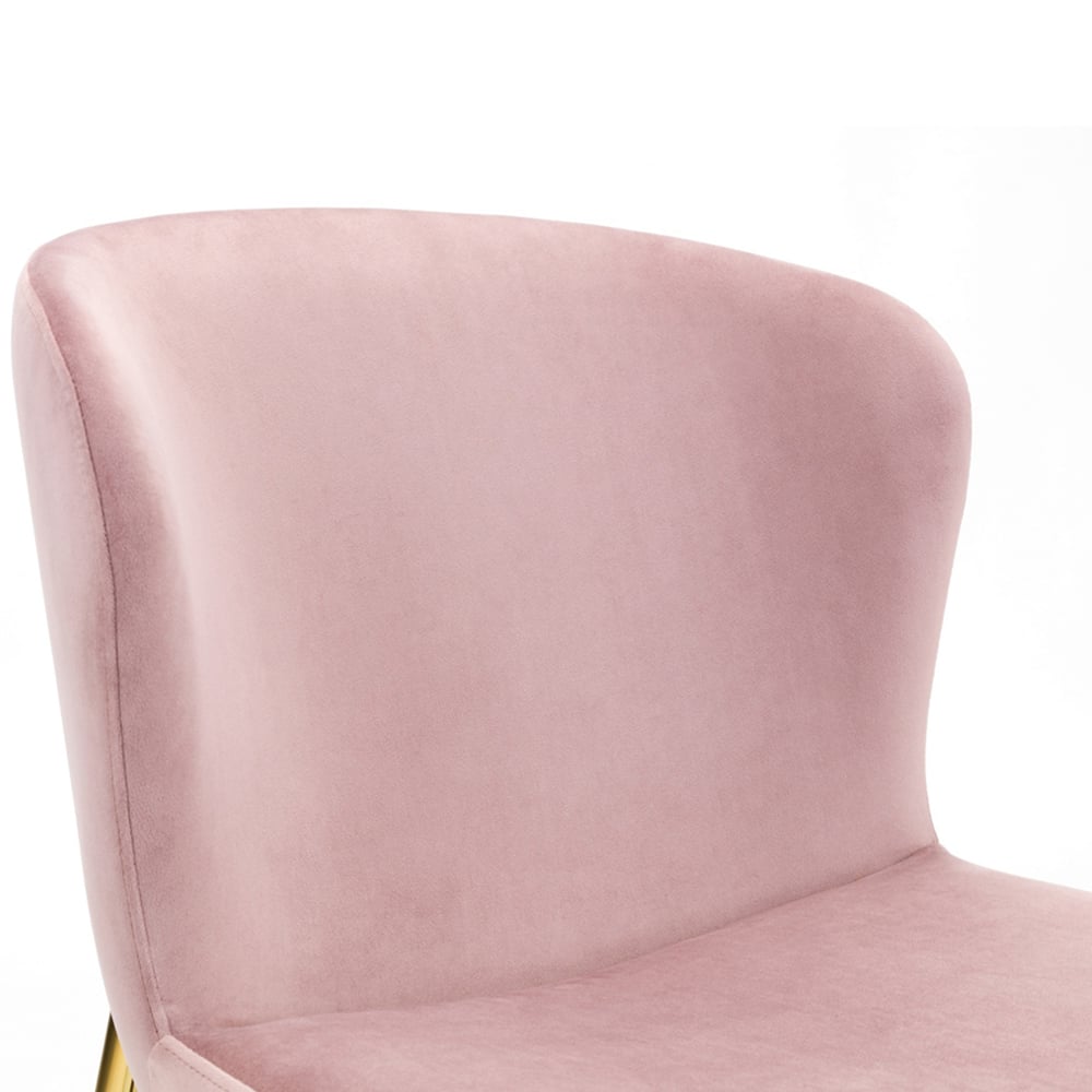 Julian Bowen Harper Set of 2 Dusky Pink Dining Chairs Image 5