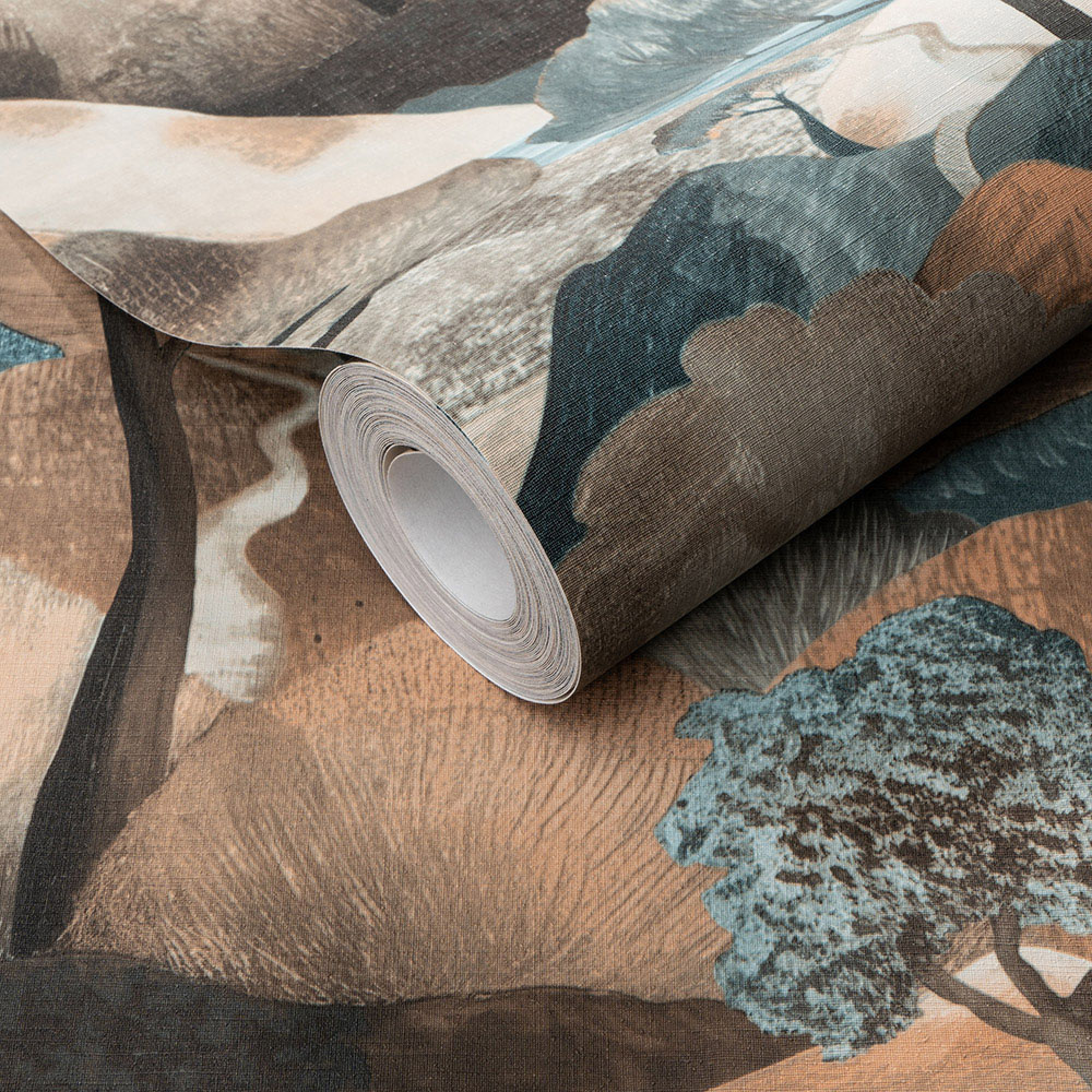 Erismann Tree Landscape Brown Vinyl Wallpaper Image 3