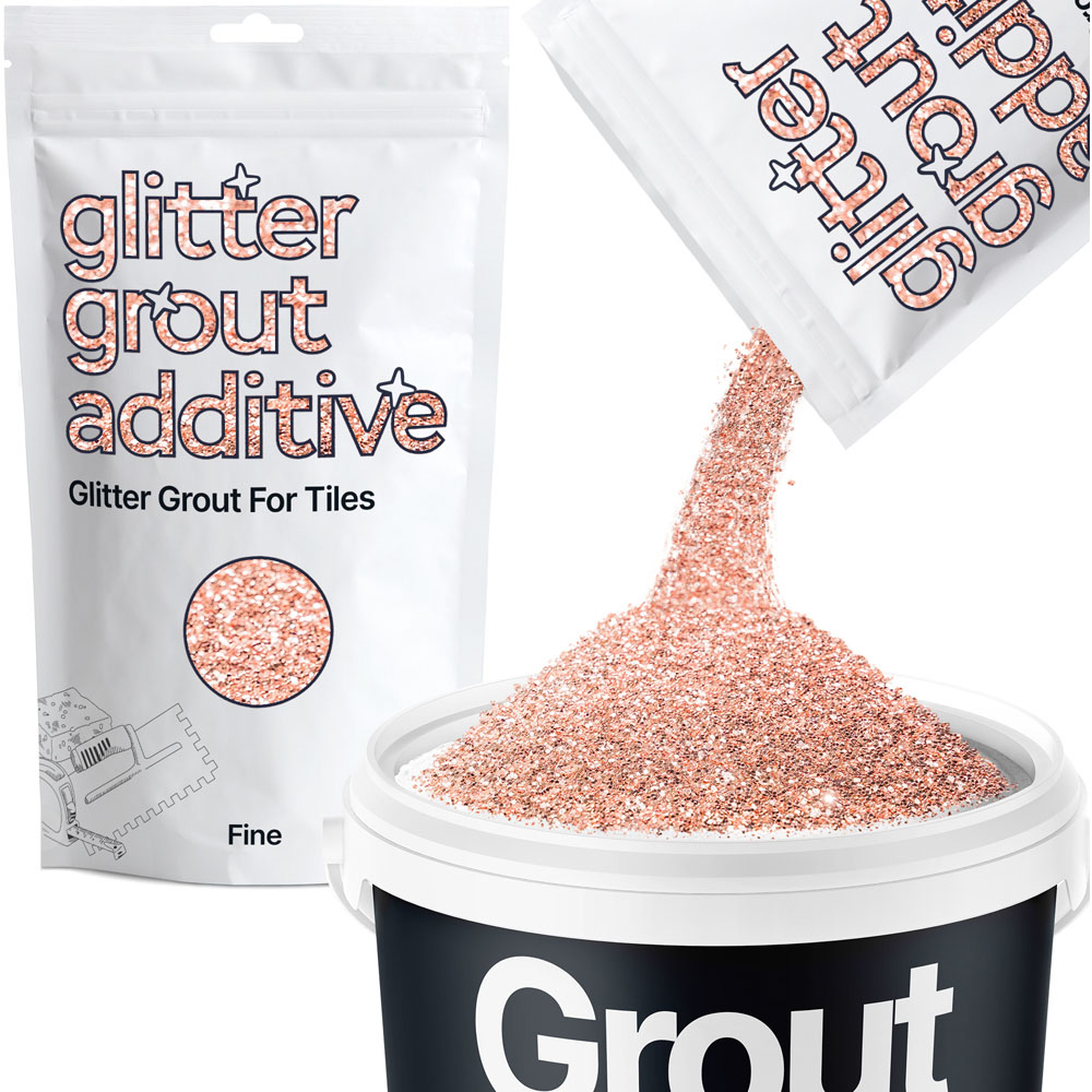 Hemway Rose Gold Fine Glitter Grout Additive 100g Image 2