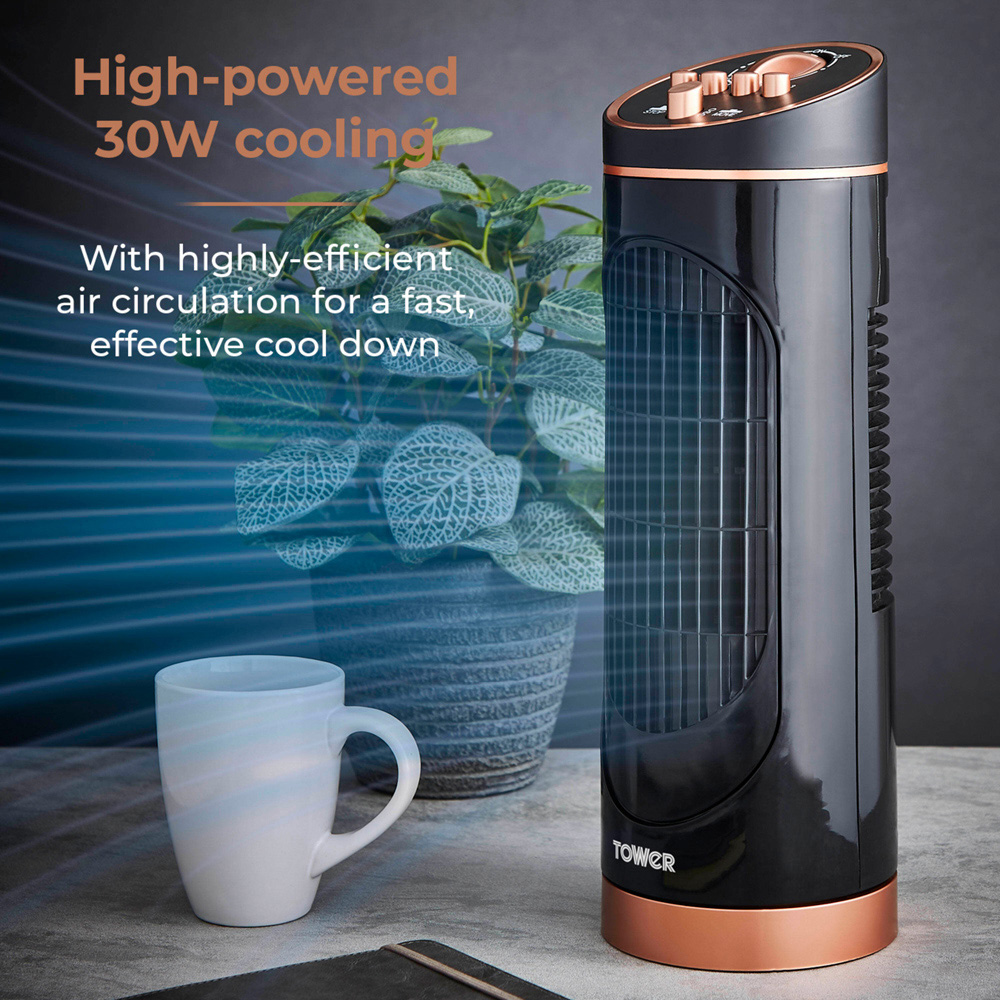 Tower Cavaletto 14 inch Black Mini Tower Fan Image 8