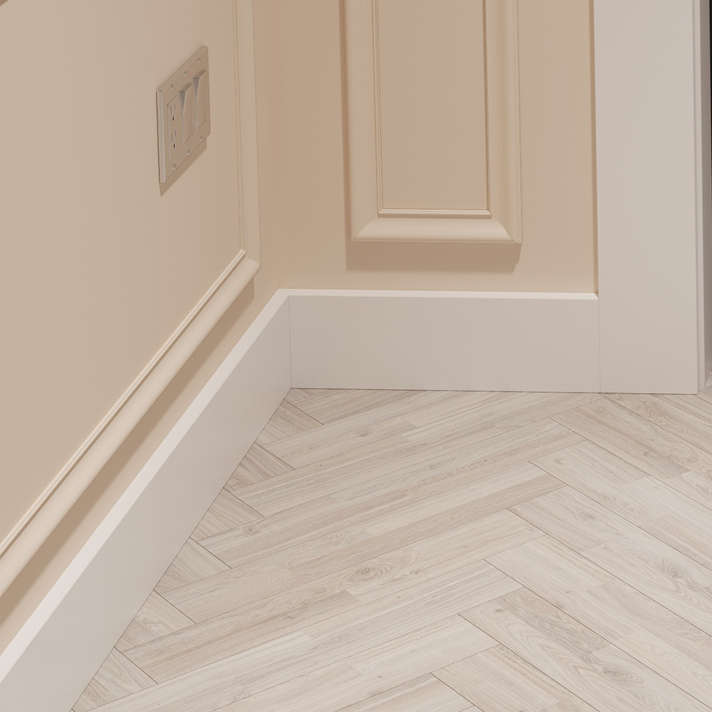 National Skirting White Square Primed Skirting Board 18mm 140 x 4200mm Image 2