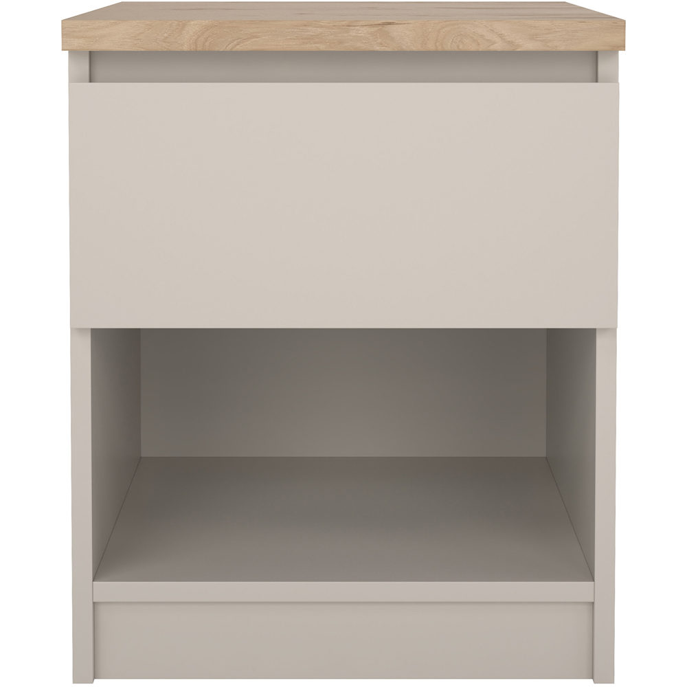 Florence Naia Single Drawer Single Shelf Cashmere Jackson Hickory Bedside Table Image 3