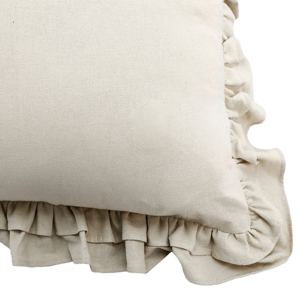 Divante Amelie Ruffle Cushion - Natural Image 2