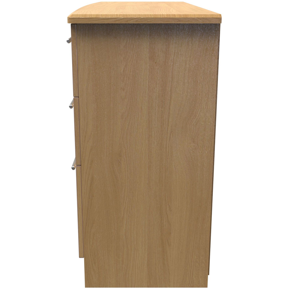 Crowndale Sherwood 6 Drawer Oak Wide Midi Chest of Drawers Image 3