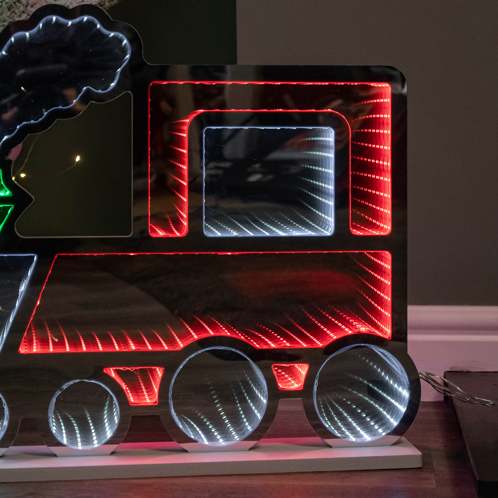 Samuel Alexander Multicolour LED Standing Train Infinity Light Christmas Decoration 60cm Image 4