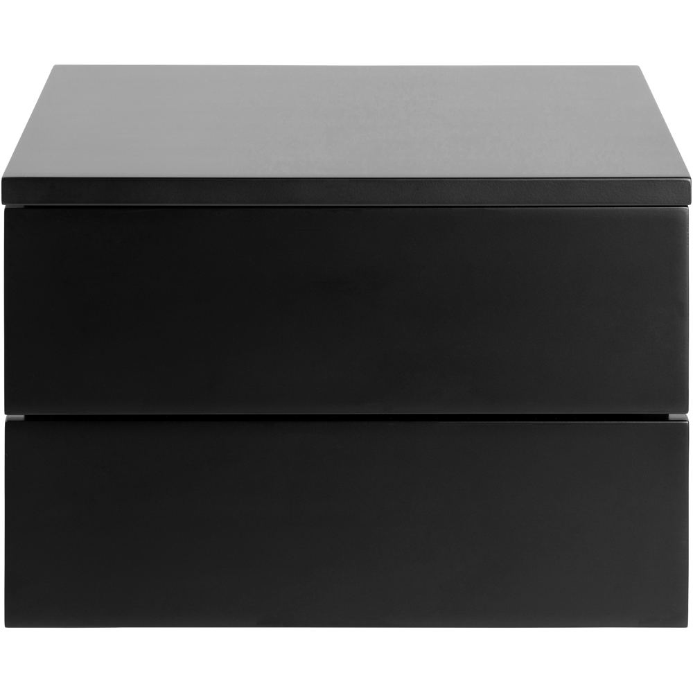 Florence Avignon 2 Drawer Black Bedside Table Image 2