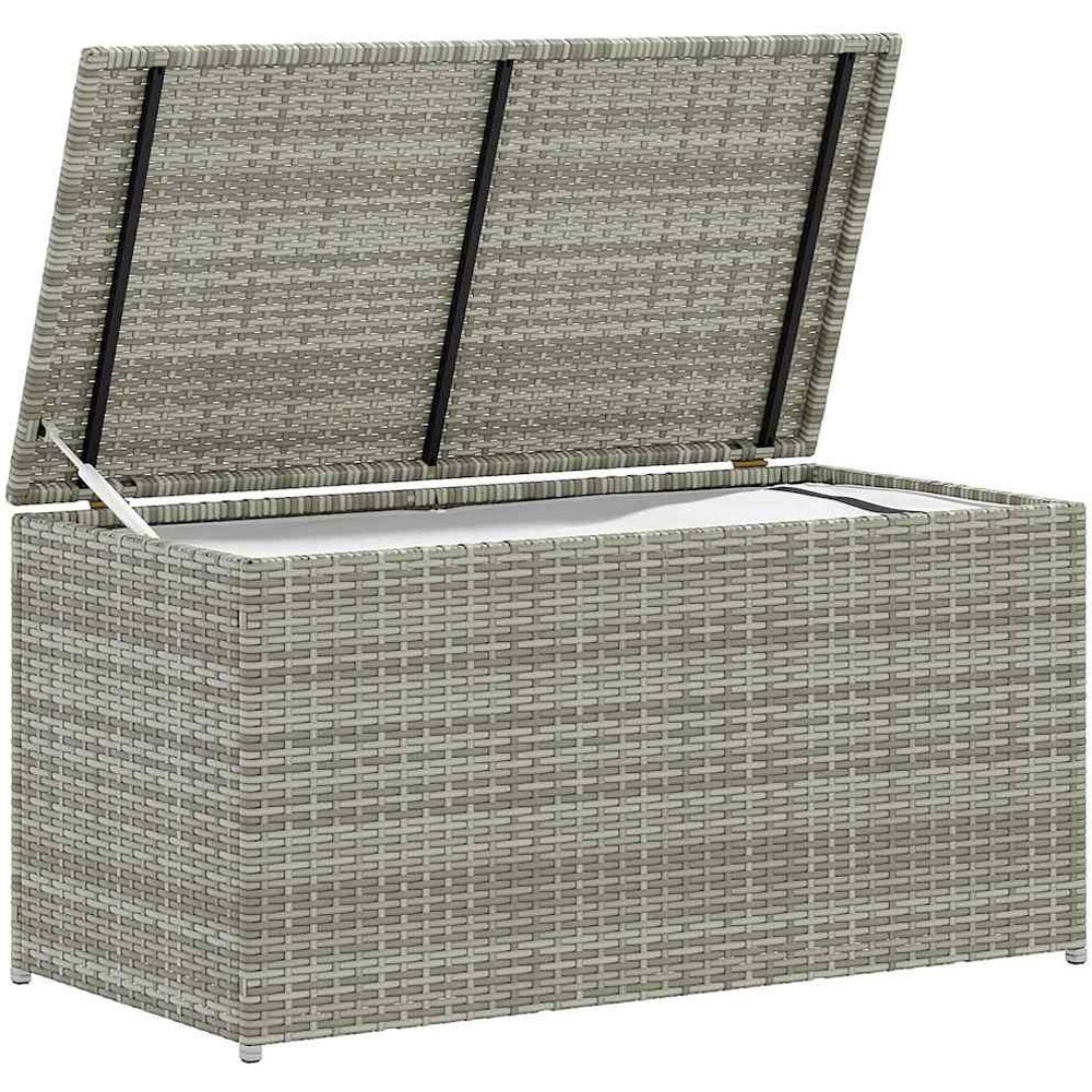 Walplus 100 x 50 x 50cm Grey Poly Rattan Garden Storage Box Image 3