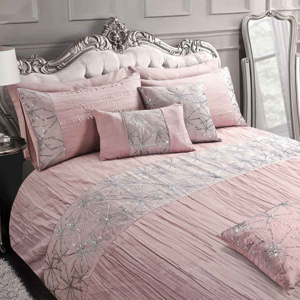 Velosso Marini Single Pink Crinkle Duvet Set Image