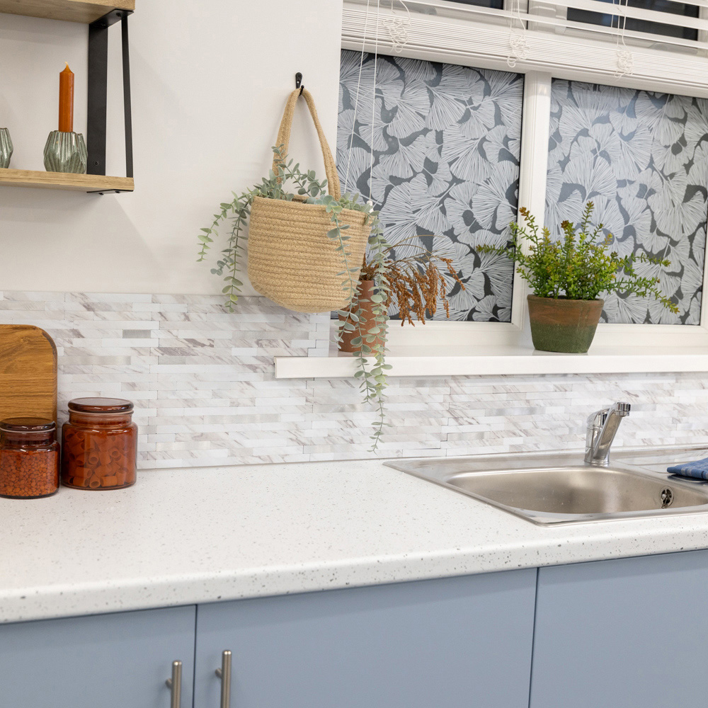 d-c-fix Metal and Marble Self Adhesive Premium Wall Tile 292 x 297mm 10 Pack Image 5