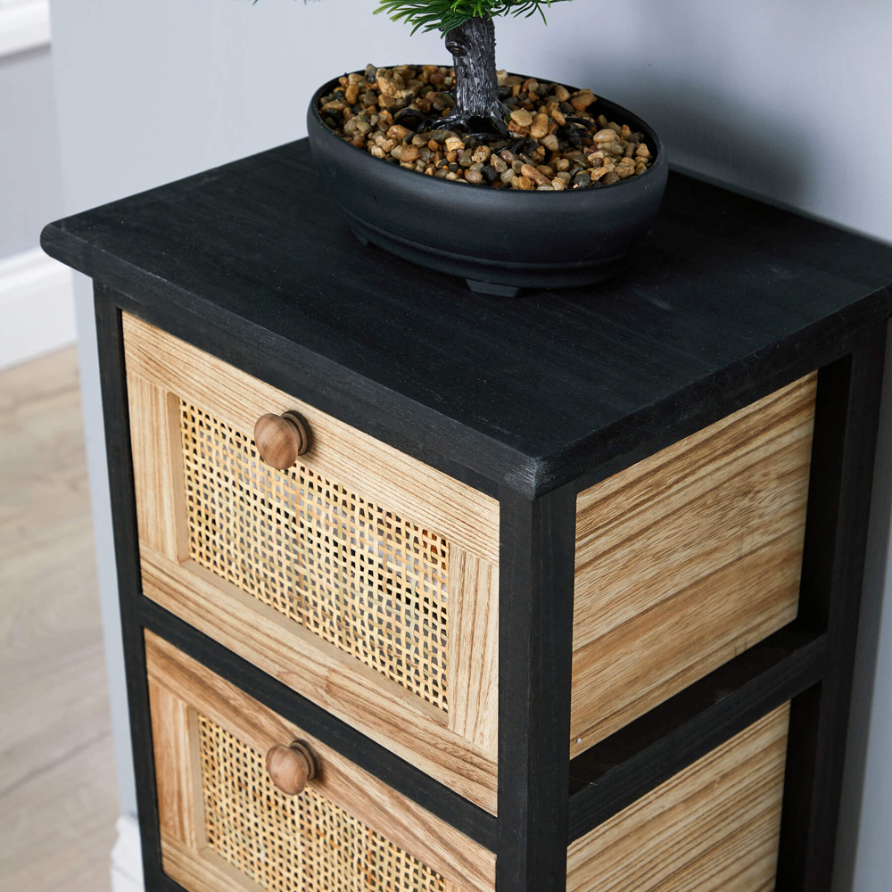 Home Source Mosina 4 Drawer Rattan Chest of Drawers Image 3